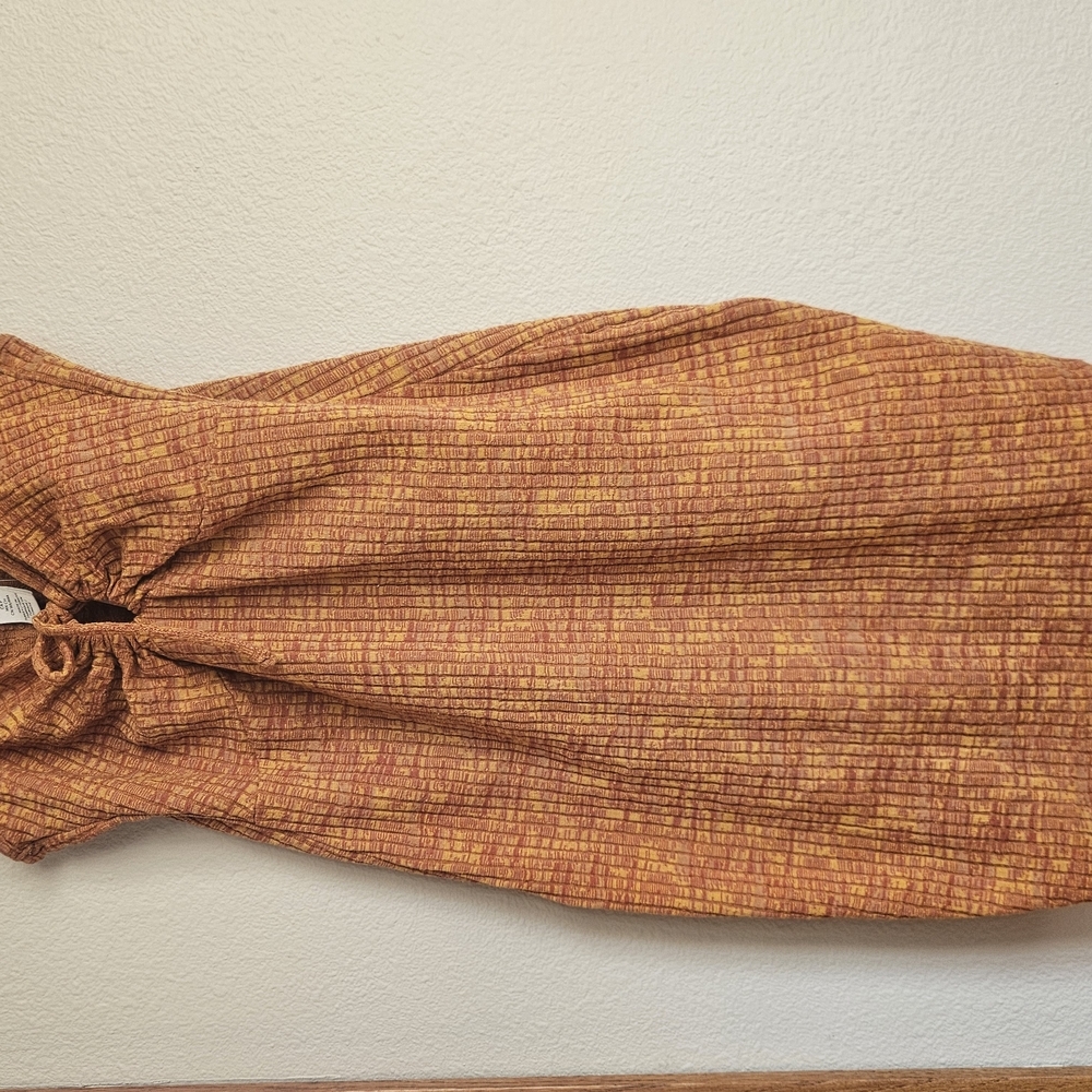 H&M Orange and Yellow Patterned Dress